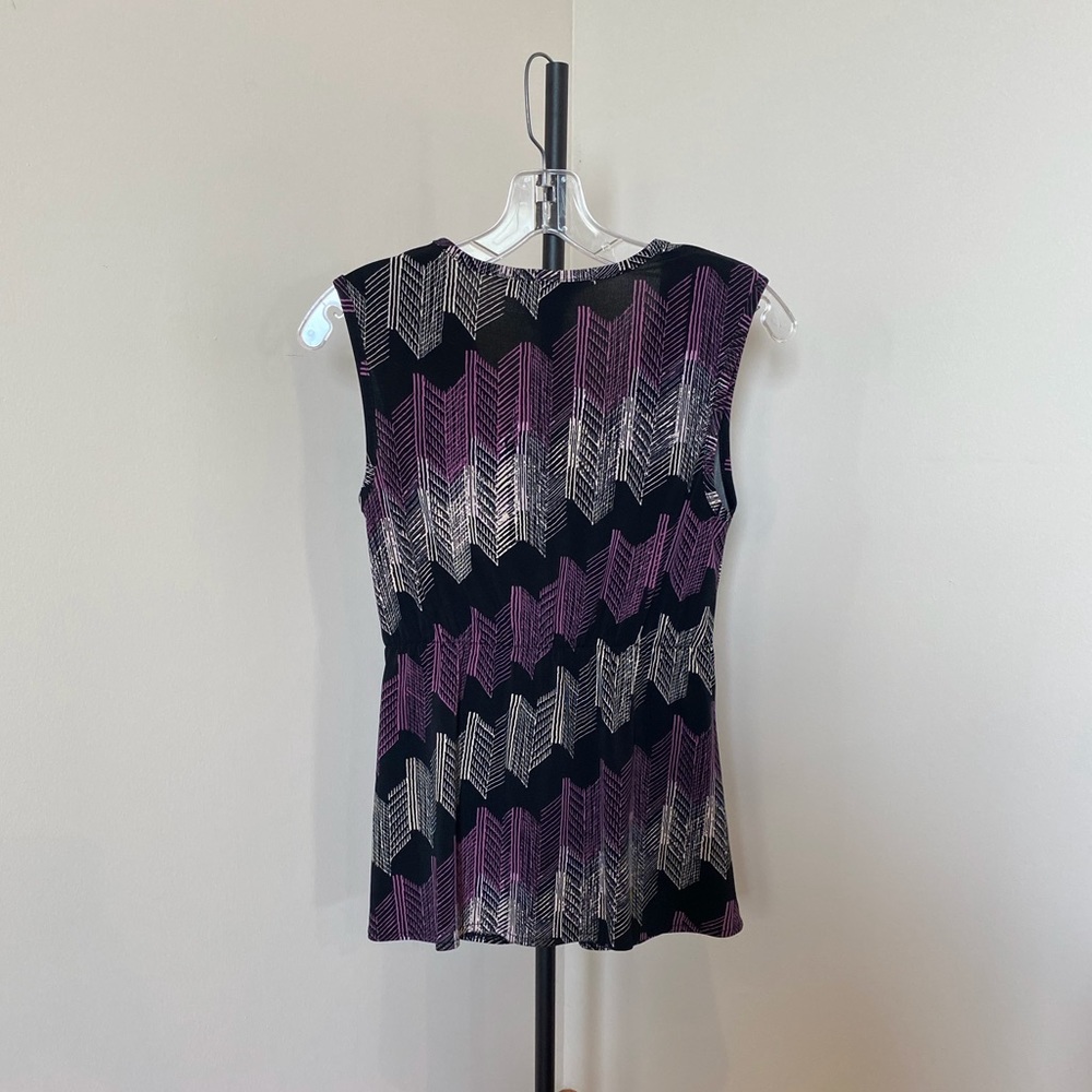Banana Republic Sleeveless Top Black/Purple XSP - Picture 2 of 6